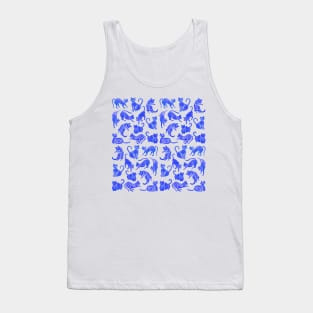 Blue cat positions Tank Top